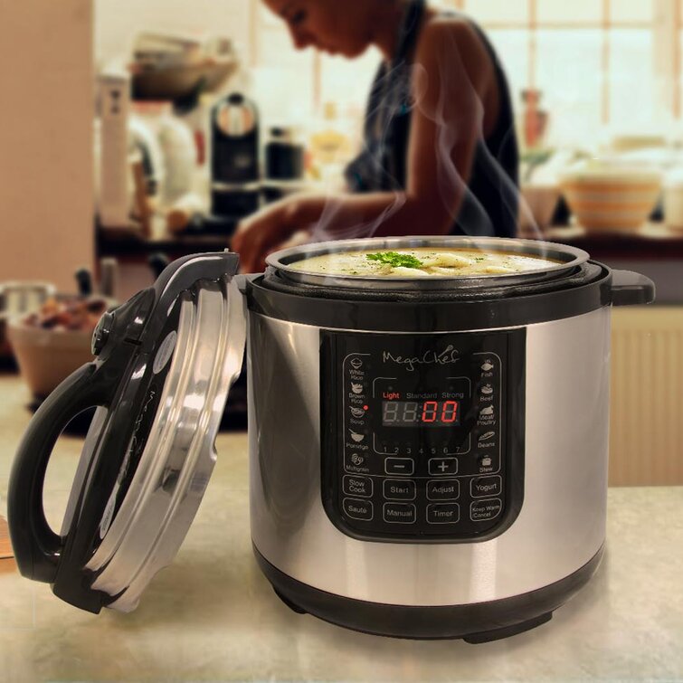 Mega Chef 8 Qt. Digital Pressure Cooker Reviews Wayfair